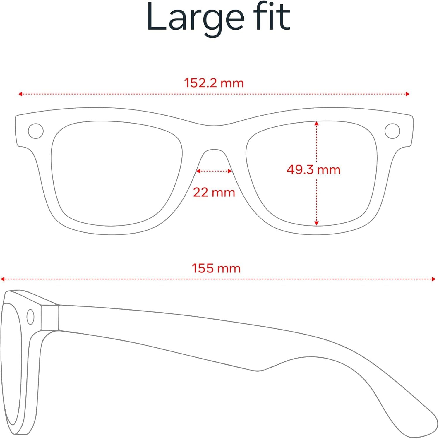 Buy Ray-Ban,Ray-Ban Meta Wayfarer Large (Gen 2) – Matte Black / Clear Lenses - Gadcet UK | UK | London | Scotland | Wales| Near Me | Cheap | Pay In 3 | Smart Glasses